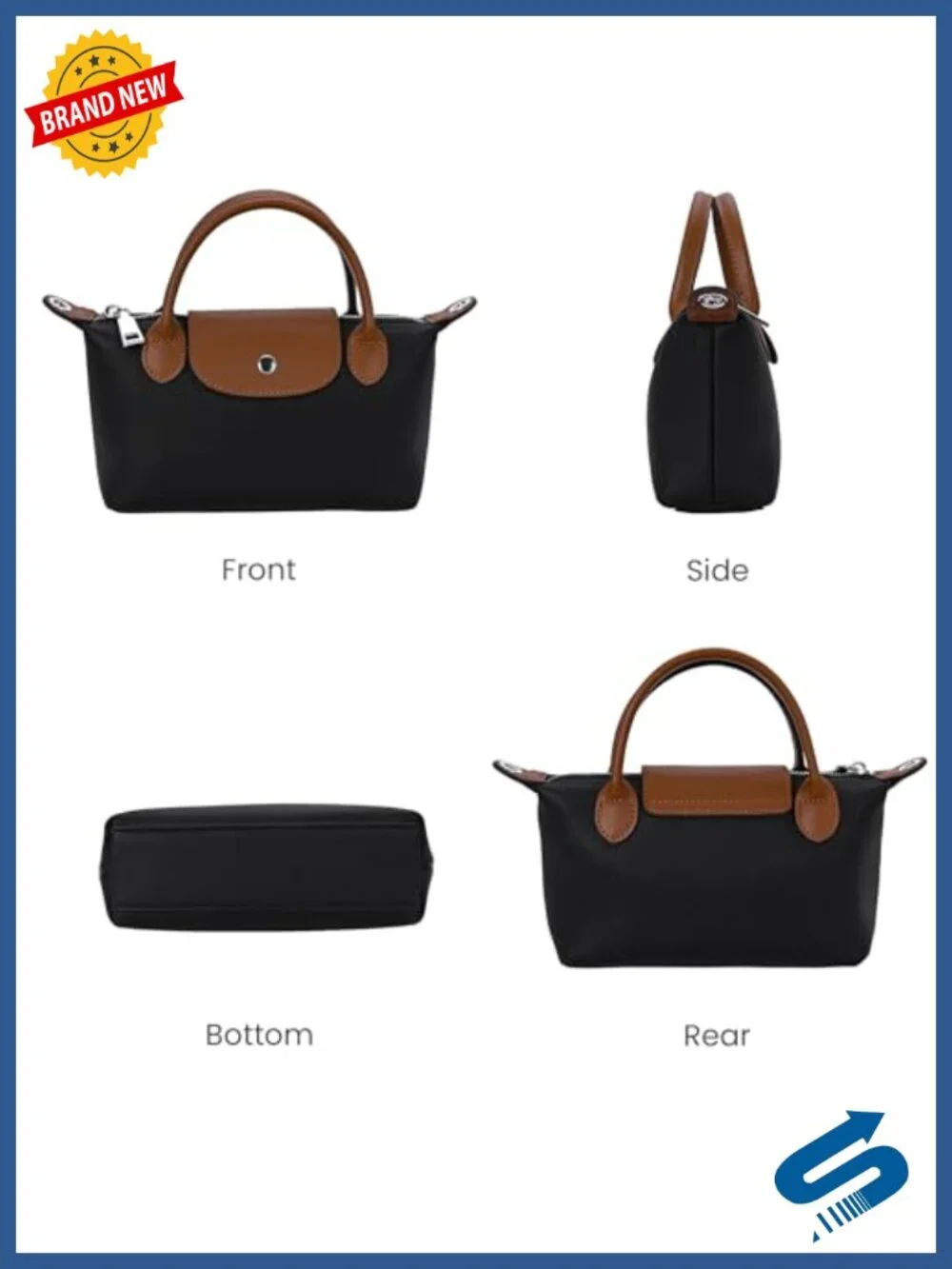 Genuine Leather Crossbody Bag Mini Tote Shoulder Satchel Purse Adjustable Strap